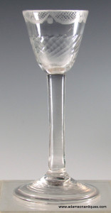 Rare Plain Stem Wine Glass C 1750/55