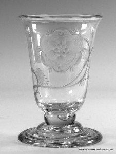 Rare Jacobite Ale Glass C 1750/60